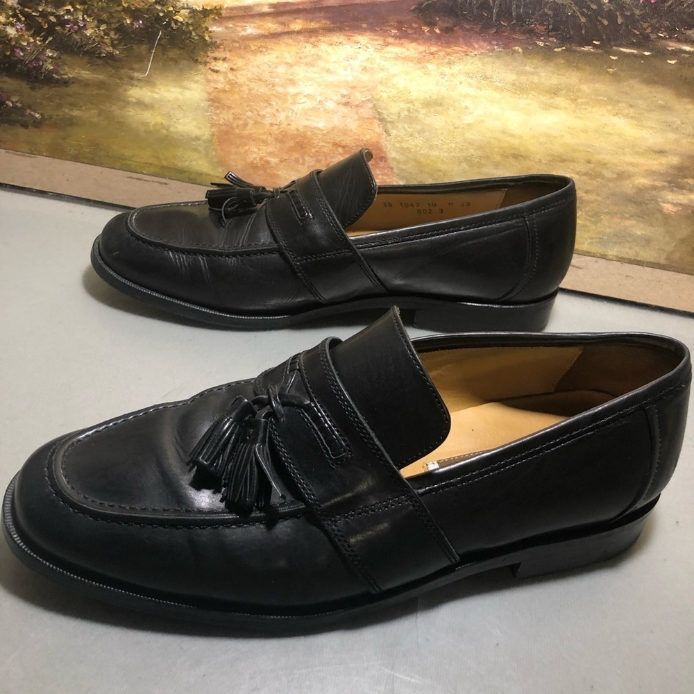 Johnson Murphy dress loafer designer luxury leather comfort work casual black - Picture 2 of 9